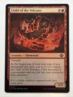 MTG The Lost Caverns of Ixalan Child of the Volcano Foil 0140 NM - Image 1