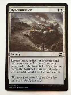 MTG The Brothers' War Recommission Foil 022/287 NM - Image 1