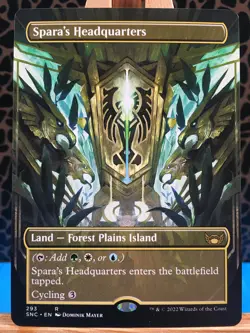 MTG - Spara's Headquarters. Streets of New Capenna. Borderless Rare - Land. - Image 1