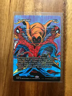 MTG Spider Man Saw in Half (Borderless) Marvel Universe Non Foil Mythic Rare - Image 1