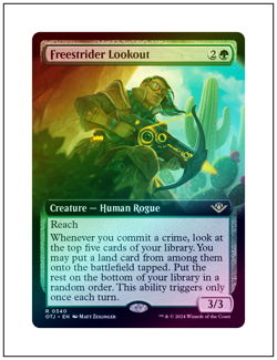 1x Freestrider Lookout, Extended Art Foil, Magic MTG NM - Image 1