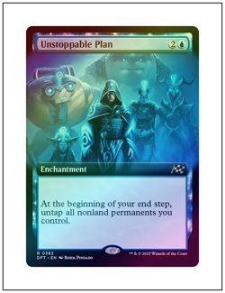 1x Unstoppable Plan, Extended Art Foil, Magic MTG NM - Image 1