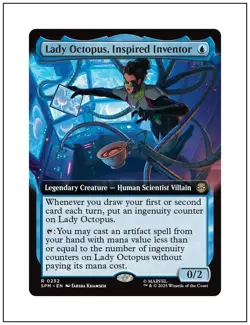 1x Lady Octopus, Inspired Inventor, Extended Art, Magic the Gathering MTG NM - Image 1