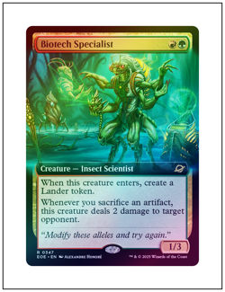 1x Biotech Specialist, Extended Art Foil, Edge of Eternities, Magic MTG NM - Image 1