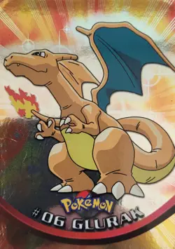 Pokemon - Topps - #06 Glurak (German Charizard) - Foil - Deutsch | Acrylic Case - Image 1