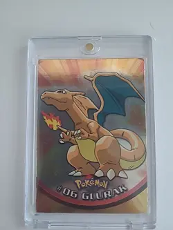 Pokemon - Topps - #06 Glurak (German Charizard) - Foil - Deutsch | Acrylic Case - Image 4