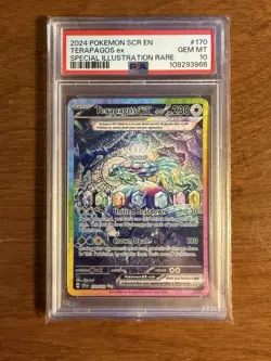 Pokemon TCG Terapagos EX Stellar Crown 170/142 Special Illustration Rare, PSA 10 - Image 1