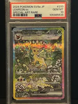 Leafeon Ex 200/187 Pokemon Terastal Festival Ex Japanese PSA 10 Gem Mint - Image 1