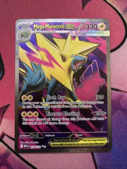 Mega Manectric ex 158/132 Mega Evolution Holo Ultra Rare Full Art NM ENG Pokemon - Image 1