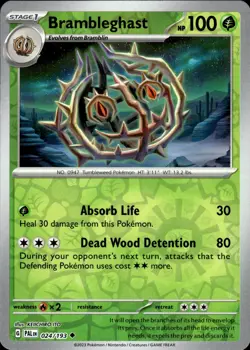 Brambleghast - Reverse Holo - Paldea Evolved 024/193 - MINT - Pokemon - Image 1