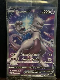 SEALED Mewtwo V SWSH229 Black Star Promo Full Art Holo Pokemon GO TCG 2022 NM - Image 1