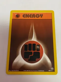 Fighting Energy 106/111 Pokemon Neo Genesis Unlimited Non Holo NM/MT 2000 box-S4 - Image 1