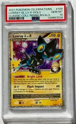 2021 Pokemon Celebrations Luxray GL LV.X #109 PSA 10 GEM MINT Holo - Image 1