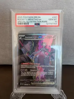 Pokemon 2025 Team Rockets Mewtwo ex 231/182 SIR Destined Rivals GEM MINT PSA 10 - Image 5