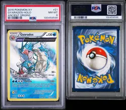 2015 POKEMON XY ANCIENT ORIGINS #21 GYARADOS-HOLO ANCIENT ORIGINS PSA 8 - Image 3