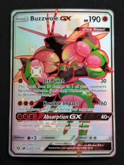Buzzwole GX SV68/SV94 Hidden Fates: Shiny Vault Holo Pokemon TCG VLP - Image 1