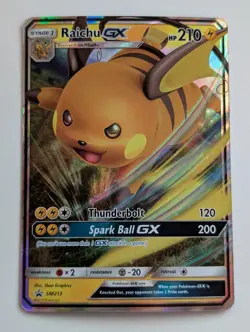 Raichu GX SM213 Sun & Moon Pokemon TCG Black Star Promo NM - Image 1