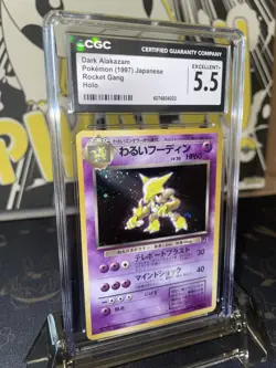 1997 Pokemon Rocket Gang Dark Alakazam Japanese Holo R - CGC 5.5 - Image 2