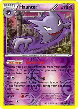 Pokemon - Haunter - 59/162 - Uncommon - Reverse Holo - XY - BREAKthrough - NM - Image 1