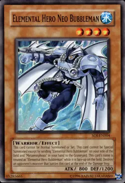 Elemental Hero Neo Bubbleman - SOI-EN004 - LP - YuGiOh - Image 1