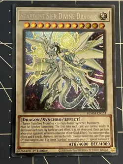 Yugioh Stardust Sifr Divine Dragon BLMM-EN151 Secret Rare 1st Edition NM - Image 1