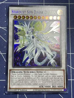 Yugioh Stardust Sifr Divine Dragon BLMM-EN151 Secret Rare 1st Edition NM - Image 2