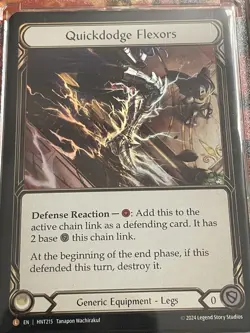 Flesh and Blood FAB Quickdodge Flexors NM 1st EditionRainbow Foil The Hunted - Image 1
