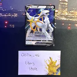 Pokemon Arceus v 2023 Sword & Shield Black Star Foil Promo Card #SWSH306 MINT - Image 1