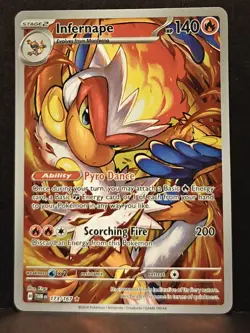 Pokemon TCG Infernape Card 173/167 Twilight Masquerade Illustration Rare - Image 1