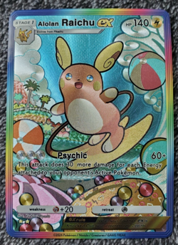 NEW ~ ART CARD Pokemon Pocket TCG Alolan Raichu Illustration Immersive TEXTURED - Image 1