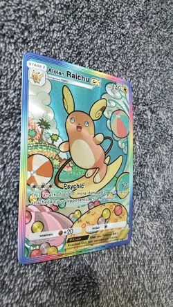 NEW ~ ART CARD Pokemon Pocket TCG Alolan Raichu Illustration Immersive TEXTURED - Image 5