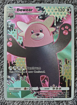 NEW ~ ART CARD ~ Pokemon Pocket TCG Bewear Illustration Immersive TEXTURED - Image 1