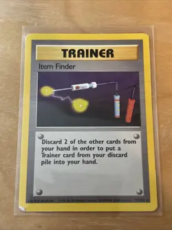 Pokemon TCG Base Set Item Finder 74/102 Regular Rare Card - Image 1