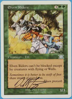 Elven Riders 6th Edition NM Green Uncommon Artist Signed CARD (s2371) ABUGames - Image 1