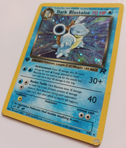 Dark Blastoise 1st Edition Holo Pokemon Card 3/82 Team Rocket Rare Vintage MP - Image 3