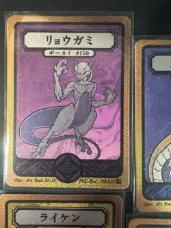 Pokemon Pokai Gaku 18 card Lot Holo Foil Gold mewtwo gyarados signed card - Image 2