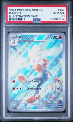 PSA 10 Raboot Stellar Crown 147/142 EN Illustration Rare Pokemon Card English - Image 1