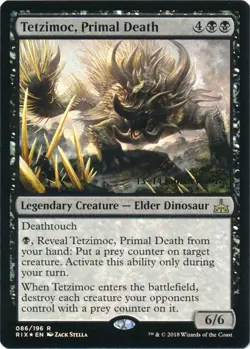 MTG Tetzimoc, Primal Death - Foil - Prerelease Promo, Light Play, English Promo: - Image 1