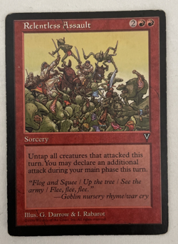 1x Relentless Assault Visions MTG Magic the Gathering MP - Image 1