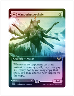 1x Wandering Archaic, Extended Art Foil, Magic MTG NM - Image 1