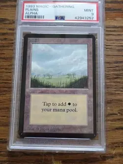 Plains (A) Alpha Edition Regular graded PSA 9 - Image 1