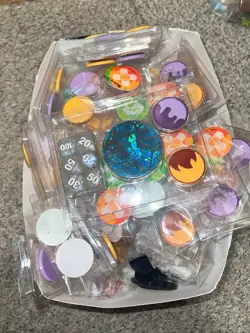 Pokemon Lot - Coins, Sleeves, Dice, Markers - Image 1
