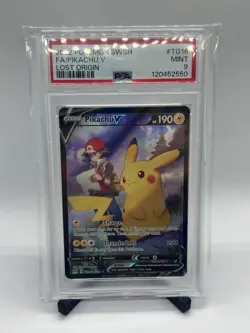 Pikachu V Pokemon TCG TG16/TG30 SWSH Lost Origin Trainer Gallery PSA 9 - Image 1