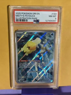 2025 Pokemon DRI EN - Destined Rivals #193 Misty’s Psyduck IR PSA 8 - Image 1