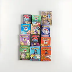 Vintage Pokemon WOTC 1999 LOT (ALL EMPTY) of 11 Theme Decks & 3 Fossil Boosters - Image 1