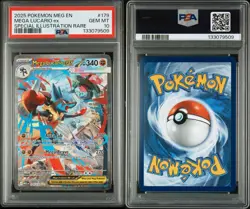 MEGA LUCARIO EX 179/132 PSA 10 - MEGA EVOLUTION - POKEMON TCG - Image 1