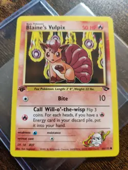 Blaine’s Vulpix 66/132 - Gym Challenge - 1st Edition - Near Mint + Pokemon WOtC - Image 1
