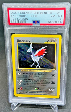 PSA 8 - 2000 Pokemon Neo Genesis 1st Edition SKARMORY-HOLO #13 (8930) - Image 1