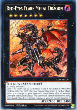 Red-Eyes Flare Metal Dragon - RA01-EN038 - Secret Rare 1st Edition Yugioh - Image 1