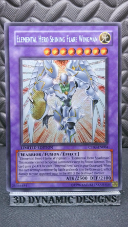 | Yugioh Elemental HERO Shining Flare Wingman CT03-EN004 Secret 2006 Tin HP | - Image 1